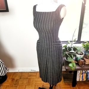 Vintage 50s/60s Wool Striped Sheath Dress